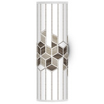Cube Tube Wall Sconce - Brushed Nickel / Brown