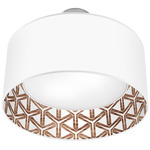 Cubist Nest Pendant - Brushed Nickel / Brown