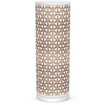 Cubist Tube Table Lamp - White / Brown