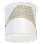 Wave Tube Ceiling Light - Brushed Nickel / Brown