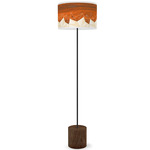 Facet Drum Floor Lamp - Black / Walnut / Cream Facet
