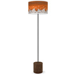 Facet Drum Floor Lamp - Black / Walnut / Grey Facet