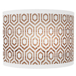 Hexagon Curved Wall Sconce - Brushed Nickel / Brown