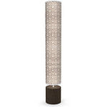 Hexagon Column Floor Lamp - White / Walnut / Brown