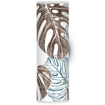 Monstera Tube Wall Sconce - Brushed Nickel / Blue