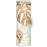 Monstera Tube Wall Sconce - Brushed Nickel / Green