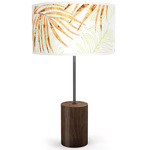 Palm Drum Table Lamp - Black / Walnut / Green