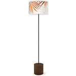 Palm Drum Floor Lamp - Black / Walnut / Brown