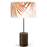 Palm Drum Table Lamp - Black / Walnut / Brown