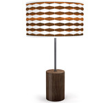 Weave Drum Table Lamp - Black / Walnut / Ebony / Linen