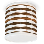 Weave Tube Ceiling Light - Brushed Nickel / Ebony / Linen