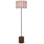 Weave Drum Floor Lamp - Black / Walnut / Rosewood / Linen