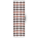 Weave Tube Wall Sconce - Brushed Nickel / Rosewood / Linen