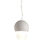 Triluna Pendant - Matte White / Frosted