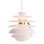 PH Snowball Pendant Anniversary Edition - Matte White / Pale Rose
