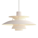 PH 5 Mini Pendant - White / Monochrome Pale Blush