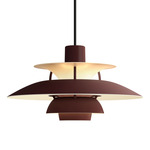 PH 5 Mini Pendant - White / Monochrome Burgundy