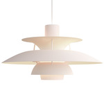 PH 5 Pendant - White / Monochrome Pale Blush