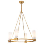 Kristy Chandelier - Antique Gold / Opal