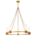Kristy Chandelier - Antique Gold / Opal