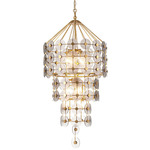 Meridian Chandelier - Distressed Gold / Smoke