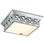 Alpha Ceiling Flush Light - Polished Chrome / Opal