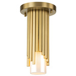 Marvel Ceiling Flush Light / Pendant - Aged Brass / Opal