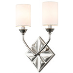 Epsilon Double Wall Sconce - Polished Nickel / White