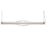 Dune Linear Pendant - Matte Black / Ivory White
