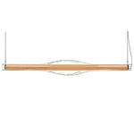 Dune Linear Pendant - Matte Black / Natural Beech