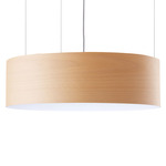 Gea Slim Pendant - Matte Nickel / Natural Beech