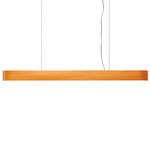 I-Club Slim Linear Pendant - Matte Nickel / Orange