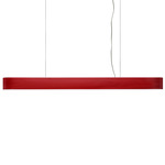 I-Club Slim Linear Pendant - Matte Nickel / Red