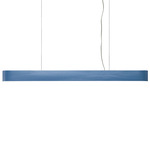 I-Club Slim Linear Pendant - Matte Nickel / Blue