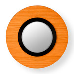 Lens Circular Wall Sconce - Matte Black / Orange
