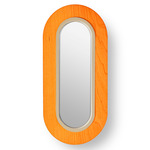 Lens Oval Wall Sconce - Matte Ivory / Orange