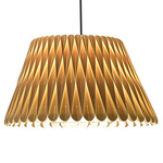 Lola Pendant  - Matte Nickel / Natural Beech