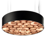 Spiro Pendant - Matte Black / Natural Cherry