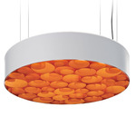 Spiro Pendant - Matte White / Orange