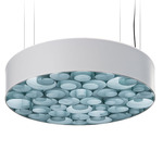 Spiro Pendant - Matte White / Sea Blue