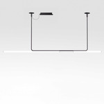 Ambrosia Linear Suspension w/ Surface Canopy ELV Dimmable - Matte Black