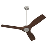 Avalon Ceiling Fan - Satin Nickel / Walnut