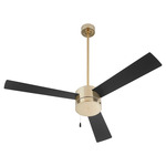 Allegro Ceiling Fan - Aged Brass / Black / Walnut