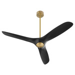 Province Ceiling Fan - Aged Brass / Black