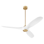 Province Ceiling Fan - Aged Brass / White