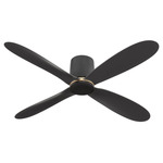 Myriad Hugger Ceiling Fan - Black / Aged Brass / Black