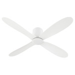 Myriad Hugger Ceiling Fan - White / Aged Brass / White
