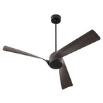 Heyday Color-Select Ceiling Fan with Light - Black / Walnut