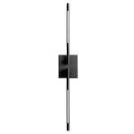 Palillos Color-Select Dual Wall Light - Black / Matte White Acrylic