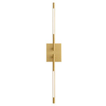 Palillos Color-Select Dual Wall Light - Aged Brass / Matte White Acrylic
